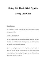 Những Bài Thuốc Kinh Nghiệm Trong Dân Gian docx