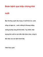 Đoán bệnh qua triệu chứng khó nuốt docx