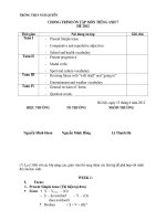 Giáo án tiếng anh ôn tập hè lớp 7