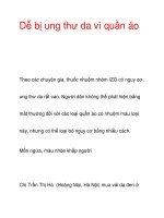 Dễ bị ung thư da vì quần áo docx