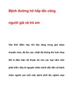 Bệnh đường hô hấp tấn công người già và trẻ em docx