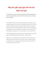 Phụ nữ: giấc ngủ ngon tốt cho sức khỏe của bạn ppsx