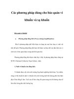 Các phương pháp dùng cho bảo quản vi khuẩn và xạ khuẩn docx