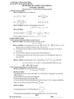 Trường THPT chuyên Huỳnh Mẫn Đạt - ĐỀ THI HỌC KỲ II MÔN TOÁN KHỐI 12 NĂM HỌC 2010-2011 doc