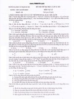 ĐỀ THI THỬ LÝ LẦN 5 2011 : ĐẠI HỌC SƯ PHẠM HÀ NỘI - MÃ ĐỀ 151 doc