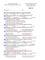 Trường THPT chuyên Huỳnh Mẫn Đạt - đề thi anh văn 10 căn bản (đề số 361) pptx
