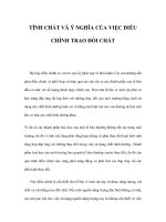 TÍNH CHẤT VÀ Ý NGHĨA CỦA VIỆC ĐIỀU CHỈNH TRAO ĐỔI CHẤT doc