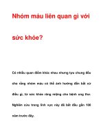 Nhóm máu liên quan gì với sức khỏe? pot