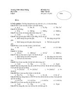 Trường THCS Hàm Thắng-Đề Kiểm Tra Môn: Vật lí 6 - 1 doc