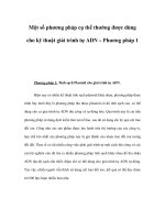 Một số phương pháp cụ thể thường được dùng cho kỹ thuật giải trình tự ADN - Phương pháp 1 ppsx