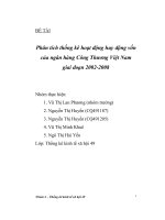 Phân tích thống kê hoạt động huy động vốn của ngân hàng công thương Việt Nam giai đoạn 2002 2008
