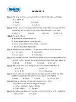 ĐỀ ÔN THI ĐẠI HỌC SỐ 5 MÔN HOÁ docx
