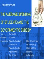 CÁC CHI TIÊU AVERAGE CỦA SINH VIÊN VÀ TRỢ CẤP CỦA CHÍNH PHỦ pps