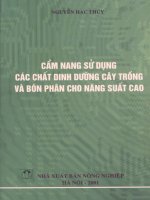 Cẩm nang sử dụng chất dinh dưỡng và phân bón part 1 docx