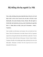 Hệ thống tên họ người La Mã doc