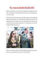 Kỳ vọng của du lịch thế giới 2011 ppt