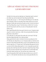 LIÊN LẠC VỚI BẮC VIỆT MƯU TÍNH TRUNG LẬP HÓA MIỀN NAM pot