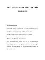 ĐIỀU TRỊ UNG THƯ VÚ BẰNG LIỆU PHÁP HORMONE pptx