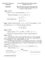 Kỳ thi tuyển sinh THPT chuyên Lam Sơn năm học 2009 - 2010 ppsx