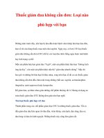 Thuốc giảm đau không cần đơn - Loại nào phù hợp pot