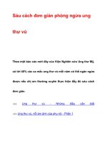 Sáu cách đơn giản phòng ngừa ung thư vú pdf