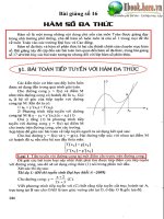 Luyện thi ĐH môn Toán - Chuyên đề 16 potx