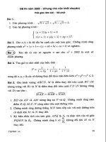 Tuyển tập đề thi tuyển sinh thpt chuyên Toán - Tin - ĐH Quốc Gia Hà Nội - Phần 4 pptx