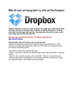 Một số mẹo sử dụng dịch vụ chia sẻ file Dropbox docx