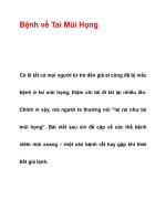 Bệnh về Tai Mũi Họng docx