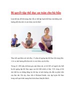 Bí quyết tập thể dục an toàn cho bà bầu pot