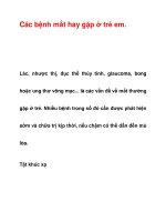 Các bệnh mắt hay gặp ở trẻ em. pot