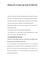 Không nên sử dụng một quân đi nhiều lần pps