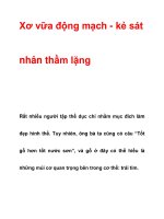 Xơ vữa động mạch - kẻ sát nhân thầm lặng docx