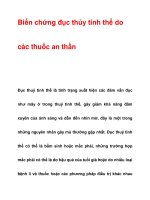 Biến chứng đục thủy tinh thể do các thuốc an thần doc