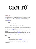 Những cơ bản tiếng Anh 2 - Định nghĩa Giới Từ pptx