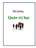 Bài giảng: Quản trị học potx