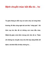 Bệnh chuyển mùa: bắt đầu từ... ho pot