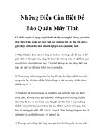 Những Điều Cần Biết Để Bảo Quản Máy Tính potx