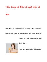 Hiểu đúng về điều trị ngạt mũi, sổ mũi pot