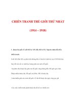 CHIẾN TRANH THẾ GIỚI THỨ NHẤT (1914 – 1918) docx