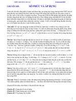 Chuyên đề ôn thi đại học môn toán - Số phức và áp dụng doc