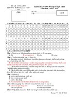 Đề kiểm tra học kỳ II - Công nghệ 10 - Mã đề 3 docx