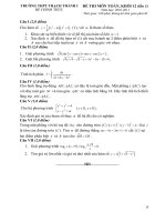 TRƯỜNG THPT THẠCH THÀNH I ĐỀ CHÍNH THỨC- ĐỀ THI MÔN TOÁN, KHỐI 12 (lần 1) Năm 2010-2011 pps