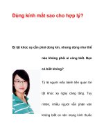 Dùng kính mắt sao cho hợp lý? pptx