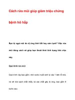 Cách rửa mũi giúp giảm triệu chứng bệnh hô hấp pptx