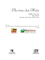 CHO TRÒN CHỮ HIẾU ppt