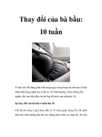 Thay đổi của bà bầu: 10 tuần potx