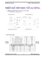 ĐỒ ÁN MÔN HỌC NỀN MÓNG CẦU ĐƯỜNG, ĐOÀN XUÂN LINH