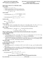 ĐỀ TRHI TUYỂN SINH ĐẠI HỌC MÔN TOÁN KHỐI A NĂM 2011 TRƯỜNG THPT LÝ TỰ TRỌNG pptx