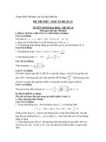 Trường THPT Vĩnh Định. ĐỀ THI THỬ - ĐAP ÁN ĐẠI HỌC SỐ10.11 potx